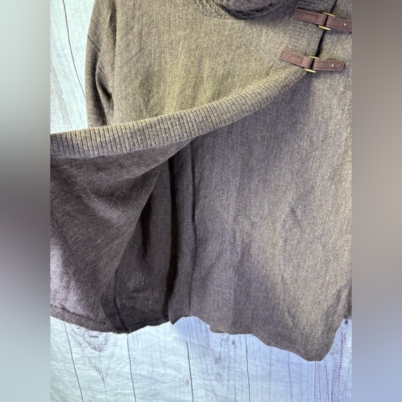 Ellen Tracy Sweater Womens Small Grey Cowl Neck Extra Fine Merino Wool - Picture 6 of 6